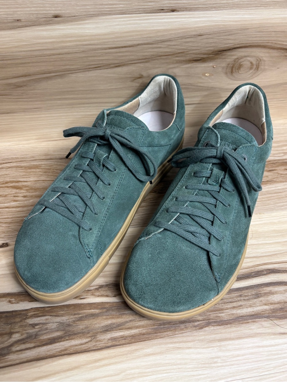 Birkenstock Men’s Bend Low green suede leather lace up sneakers size 12-12.5